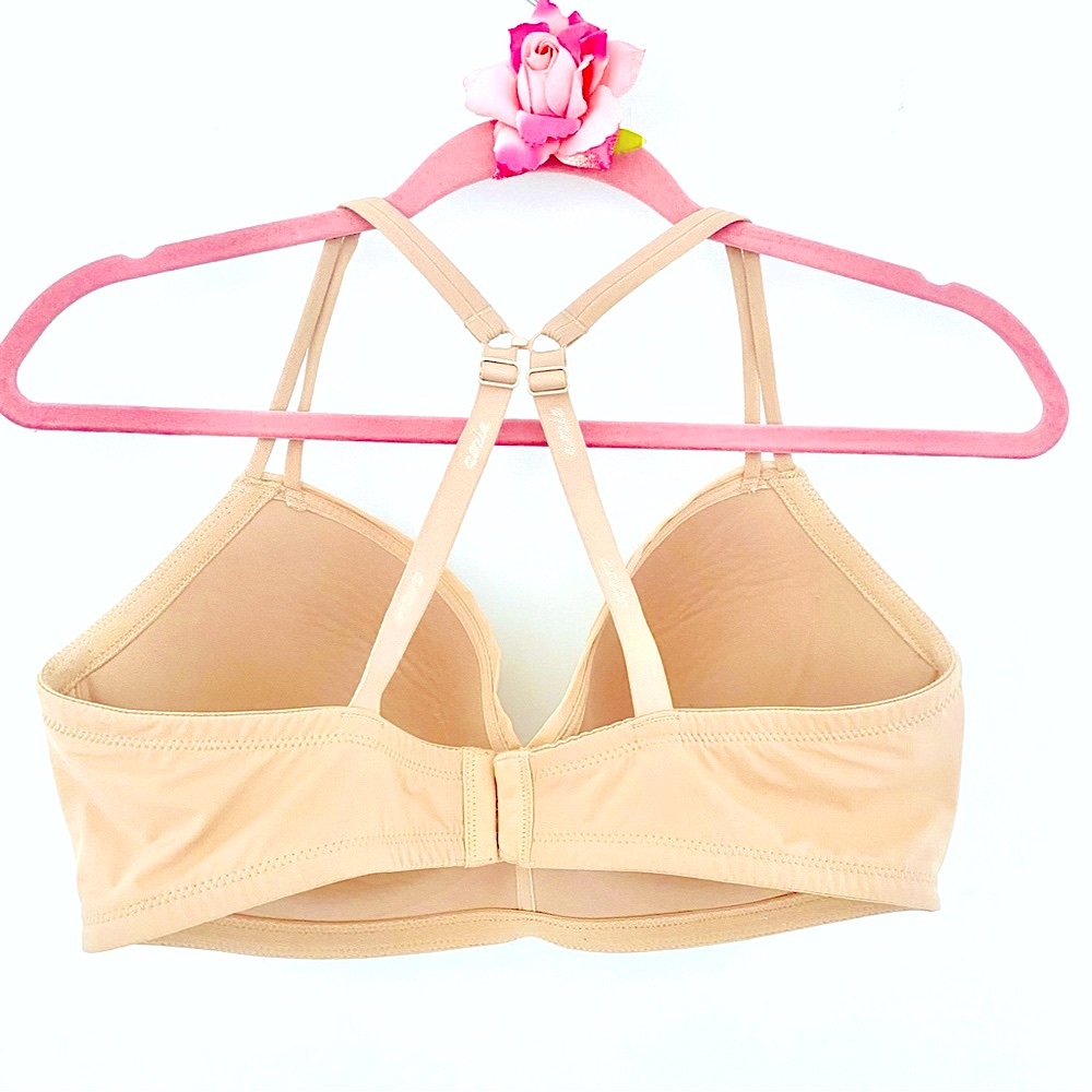 💕Aerie Nude Seamless Padded Crisscross Bra SZ 36DD - Picture 8 of 11
